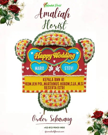Papan Bunga Pernikahan Bungurmekar